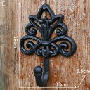 K[fjO yCzAeB[NubNNESEH[tbN1nK[t_ƃANZgwr[^z[K[ffR[VEH[tbN yCzAntique Black Crown Cast Iron Wall Hook With 1 Hanger Farmhouse Accents Handmade Heavy Metal H