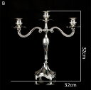 K[fjO yBz[sAX^CVCj[Vo[bL炩ȕ\ʉƂ̑3s[XXeBbNLhz_[ yBzEuropean Style Shiny Silver Plating Smooth Surface Home Decor Tabletop Metal Alloy 3 Pieces Stick Candle Holders