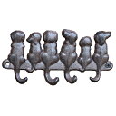 K[fjO yAeB[NfpzgVbNXhbOSǊ|tbN4nK[t[sAAeB[NfpȉƂ̒̑̓̒bN yantique rusticzRetro Six Dogs Cast Iron Wall Mounted Hook With Four Hangers European Antique Rustic Hom