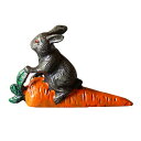 K[fjO yAeB[NzSETMɂ񂶂񎆂̏dA`̃IWO[F̉ƒp̒u yantiquezCast Iron Small Rabbit Carrot Paper Weight With Hand Painted Orange Green Colors Handmade Home Tabletop Metal Animal Figurin