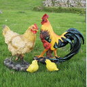 K[fjO ystyle9-4PCSzPastoralResinSimulationAnimal Chicken Hen Home Garden Floor Sculpture Ornaments Outdoor Rooster Figurines Decoration Crafts ystyle9-4PCSzPastoral Resin Simulation Animal Chicken Hen Home Garden Floor Sculpture Ornaments Outd