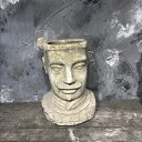 ガーデニング 【style4】牧歌的な仏頭の肖像画装飾セメント植木鉢像装飾屋外庭置物工芸中庭家具 【style4】Pastoral Buddha Head Portrait Ornaments Cement Flower Pot Statue Decoartion Outdoor Garden Figurines Crafts Courtyard Furnishing