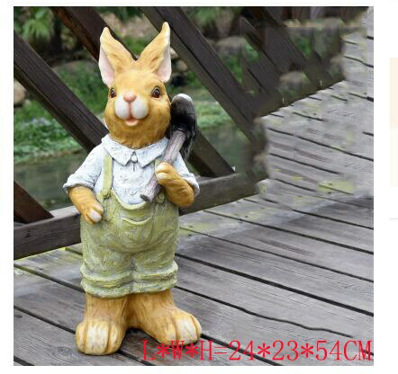 ガーデニング 【style8】ヴィラコートヤードシミュレーションアニマルオーナメントレジン漫画ウサギ植木鉢デコレーションガーデンランドスケープパーク彫刻工芸品ア...