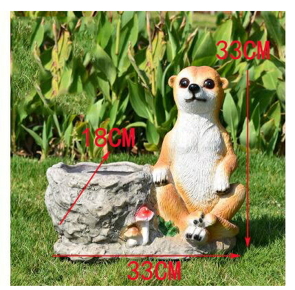 ガーデニング 【style2】アウトドアヴィラレジンシミュレーションアニマルフォックスキャットデコレーションフラワーポットオーナメントガーデンコートヤード彫刻工...