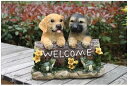 K[fjO OK[ffR[VWhbOEFJJ[hX^`[Ntgz[R[g[hI[igAJJg[K[ftBMfR[V Outdoor Garden Decoration Resin Dog Welcome Card Statue Crafts Home Courtyard Ornamen