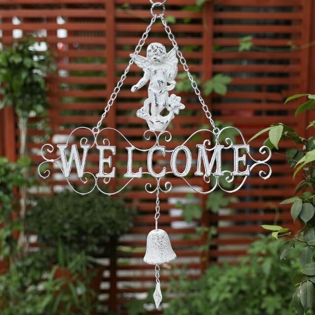 ガーデニング 【style3】錬鉄ウェルカムブランドバタフライエンジェルウィンドチャイムベルハンギングオーナメントアウトドアガーデンペンダントクラフトコートヤー...