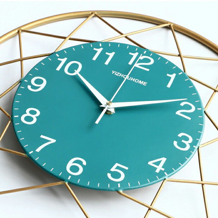 掛け時計 振り子時計 壁掛け 壁掛け時計 おしゃれ モダン 北欧風 振り子時計/QUARTZ ブルーグリーン/green [送料無料 輸入品] 時計 とけい クオーツ クウォーツ [3]