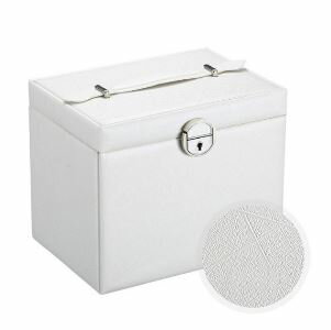 アクセサリーボックス 大容量 ジュエリーボックス 鍵付き ジュエリー アクセサリー 収納 引き出し ホワイト白/Color: White [送料無料 輸入品] 持ち運び用ボックス付 ミラー付 ジュエリーケース アクセサリーケース おしゃれ