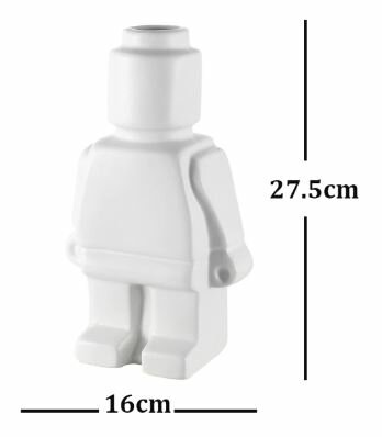 花瓶 おしゃれ 陶器 大きい かびん 白 フラワーベース 北欧風 ホワイト/White サイズ：27.5cm×16cm×8.5..