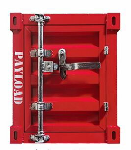 男前インテリア コンテナ風 収納棚 扉付き おしゃれ コンテナ風扉付き収納棚 レッド左側開き/Red-not Old [送料無料 輸入品] 装飾