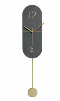 振り子時計 壁掛け時計 振り子 掛け時計 ブラック/black サイズ：幅13.1x長さ61.8cm [送料無料 並行輸入品] モダン シンプル おしゃれ 黒 時計 北欧風 デザイン リビング 壁時計 ふりこ時計