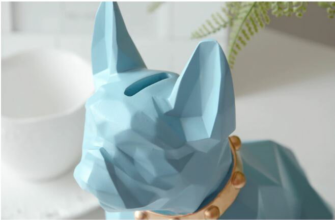 貯金箱 おしゃれ インテリア 北欧風 かわいい コインバンク 犬 フレンチブル Black...