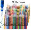 カラーペン マーカーペン イラスト セット イラストマーカー アクリルマーカーペン サインペン ペンシル 0.7mmフェルトペン80色セット/80 colors...