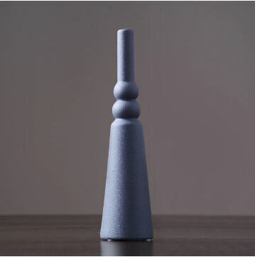 乐天商城 - フラワーベース 陶器 大きい 北欧風 花瓶 一輪挿し おしゃれ ブルーグレー/C サイズ：高さ約28.5cm [ 送料無料 輸入品 ] アート モダン 玄関 卓上 飾り 装飾