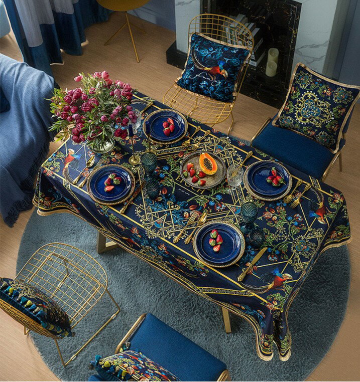 ����ƥꥢ���� ������� ����ƥ���������ڤʥǥ�����Υץ��ȥơ��֥륯����Ĺ�����֥롼B��140x240cm [����̵�� ͢����]