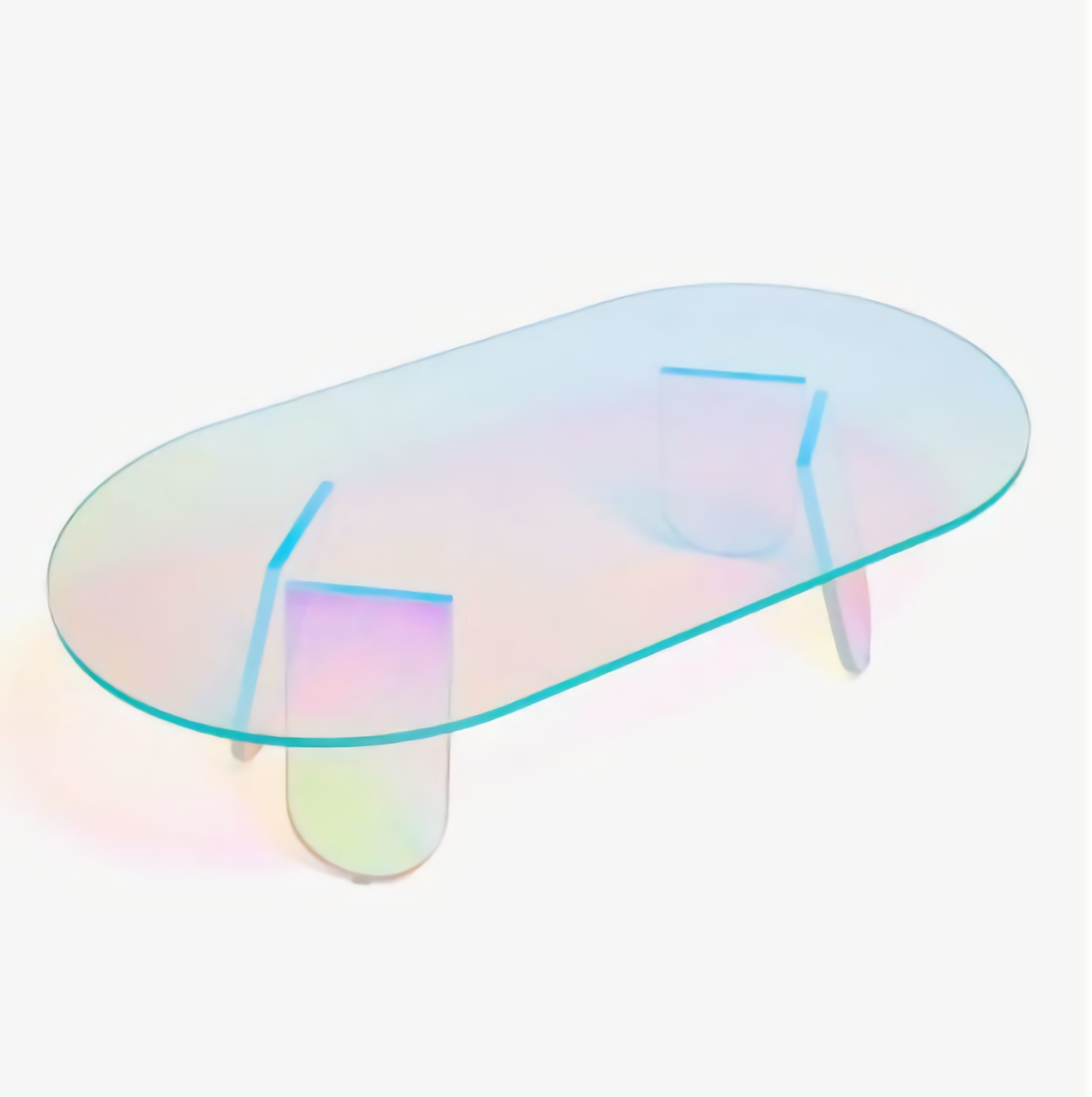 ソファテーブル ローテーブル おしゃれ ダイニングテーブル オーバル 楕円形 丸 北欧風 透明アクリルソファテーブル [送料無料 輸入品] センターテーブル