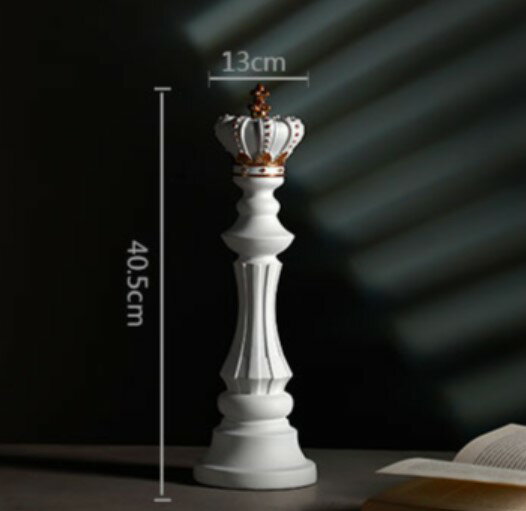 置物 おしゃれ インテリア 大きい 飾り 雑貨 北欧風 モダン オブジェ 玄関 置き物：チェス ホワイト・..