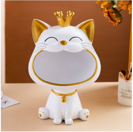 Rakuten - 小物入れ オシャレ おしゃれ かわいい インテリア オブジェ 雑貨 小物収納 卓上小物入れ 猫ホワイト/1 [送料無料 輸入品] 置物 玄関