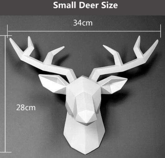置物 置き物 おきもの 鑑賞 飾り物 飾り 装飾 装飾品 オブジェ 雑貨 おしゃれ お洒落 オシャレ 白 ホワイト 樹脂 大きい モノクロ 新築祝い [送料無料 輸入品] 動物 鹿 シカ 輸入雑貨 インテリア雑貨 壁掛け 立体 3D