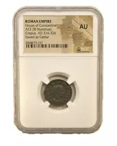 NGC AU Roman AE3 Crispus AD 316-326 NGC Ancients ǧ Bi Nummus