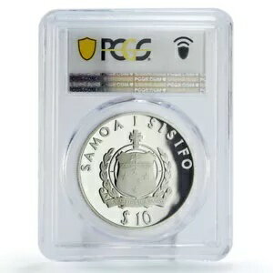 WORLD RESOURCE【KING店】のサモア 10 ドル プロテクト 私たちの世界 花 フローラ PR68 PCGS 銀貨 1994｜アングル2