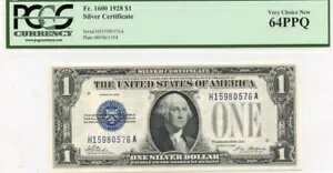1928 $1 シルバー証明書 FR#1600 PCGS CH64 PPQ