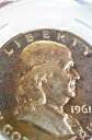 PR65 1961 PCGS グレード フランクリン シルバー ハーフダラー プルーフ モンスター トーン レア コイン