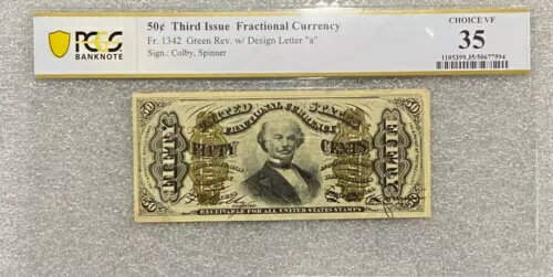 ü 50 Ȼʾ  3 ȯ Fr-1342 ꡼ Хå PCGS VF 35
