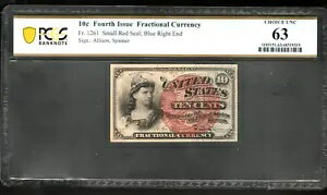 FR1261 10c 米国分数通貨等級 - PCGS 63 Choice Unc - M28