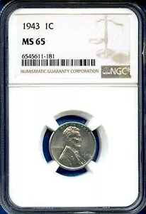 1943 P NGC MS65 󥫡   1c ƹ¤ʾɥ ڥˡ 1943-P MS-65