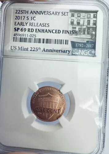 2017-S リンカーン シールド強化仕上げ 1c 〜 NGC SP 69 RD ER 〜 225 周年セット