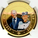 NGC PF69ウルトラカメオ・クックです。 2008 Gilt QE & Philip Blue Sult $1 ほぼ完璧な PF