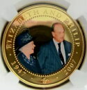 NGC PF69UC-クック島。 2008 ギルト QE およびフィリップ ブルー スーツ $1 ほぼ完璧な証拠
