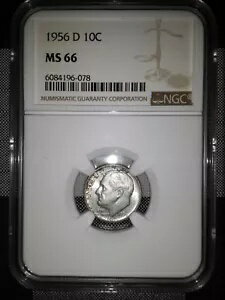 1956 D 롼٥  MS66 NGC 졼 10C С US  BU UNC  (5)