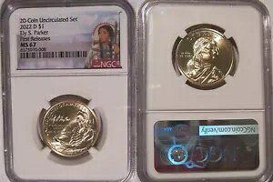 2022 D Ely S. Parker ネイティブ サカガウィア $1 ドル NGC MS 67 初回リリース
