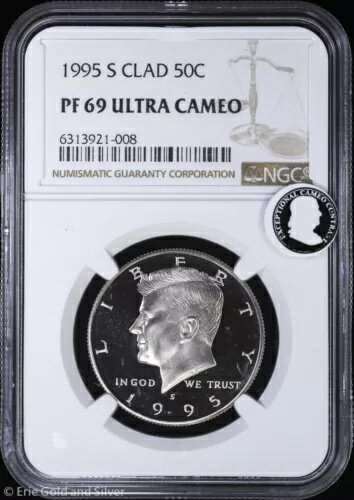 1995-S 50C プルーフ クラッド ケネディ ハーフダラー NGC PF 69 ウルトラ カメオ | PR(3)