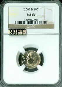 2007 D ルーズベルト ダイム NGC MS66 MAC
