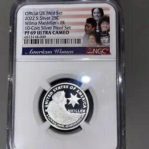 2022 S ウィルマ マンキラー アメリカン レディース クォーター プルーフ NGC PF 69 ウルトラ カメオ
