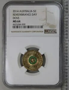 2014 Green Dove Remembrance $2 NGC MS 64!