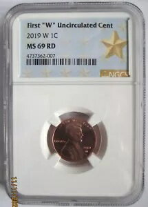 2019-W リンカーン シールド セント 1c NGC MS 69 RD「初の「W」非流通セント」