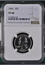 1961 プルーフ ワシントン シルバー クォーター NGC PF 68
