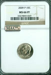 2009 プローズベルト ダイム NGC MS66 FT