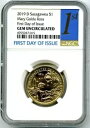 2019 D $1 SACAGAWEA NGC ジェム UNC メアリー ゴールドダ ロス ドル 発行初日