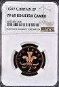 1997 2p 2 ペンス NGC PF69 RD プルーフ イギリス王立造幣局