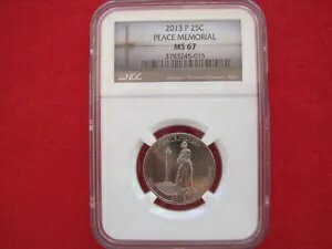 2013-P 平和記念公園クォーター NGC MS67