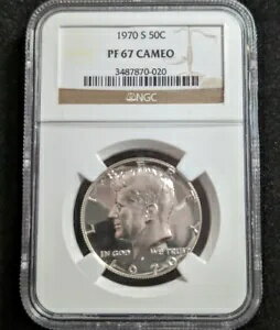 1970-S プルーフ ケネディ 50c ハーフダラー コイン NGC PF 67 カメオ 3487870-020