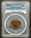 1881 インディアン ヘッド 1 セント PCGS 未流通、ハイグレード、ベターデイト