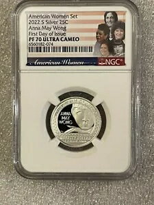 ?? 2022 南米女子 アンナ メイ ウォン シルバー プルーフ クォーター - NGC PF 70 FDOI ??