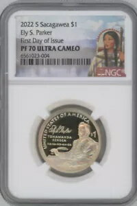 2022 S Sacagawea $1 Ely S.Parker 発行初日 NGC PF70 UC