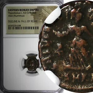 ޤΥƥɥ 1 AD 379-395 AE4 NUMMUS /ꥹȶξŷ NGC(8)